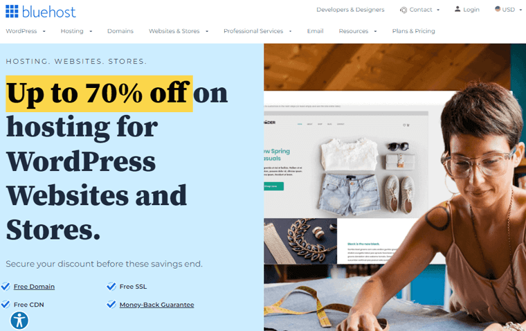 Bluehost Web ホスティング SEO サービス