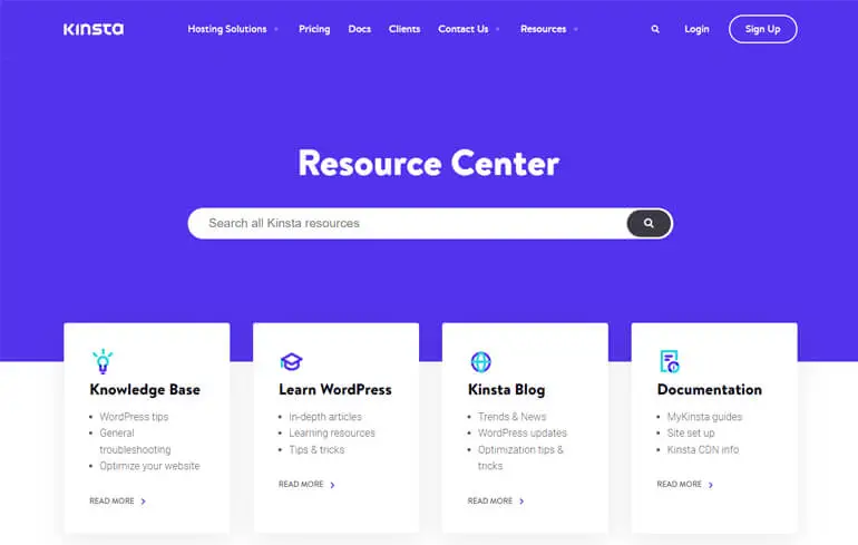 Kinsta-Ressourcen