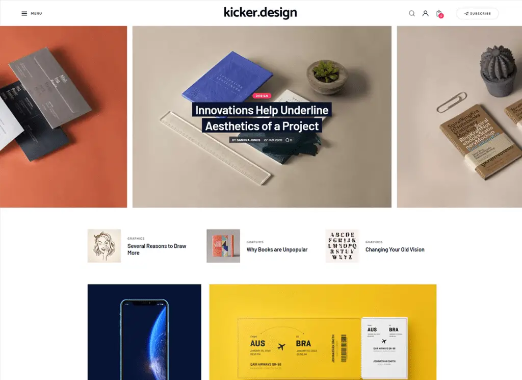 Kicker | Tema WordPress de revista de blog multiuso + Gutenberg