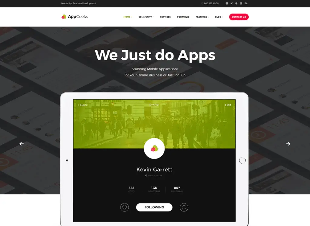 AppGeeks | Um tema WordPress para estúdio da Web e agência de criação