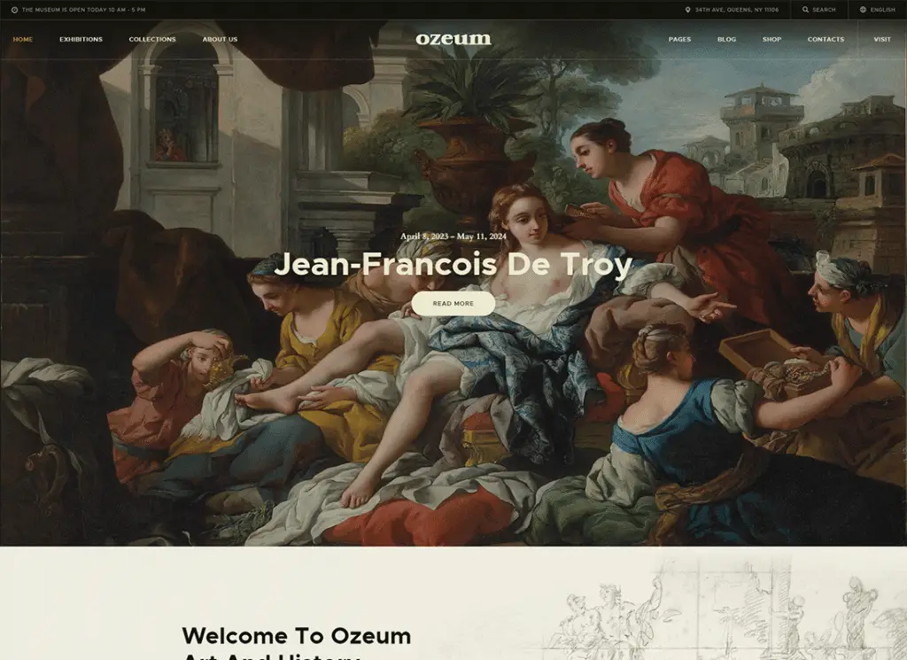 Ozeum | Modern Art Gallery und Creative Online Museum WordPress Theme +RTL