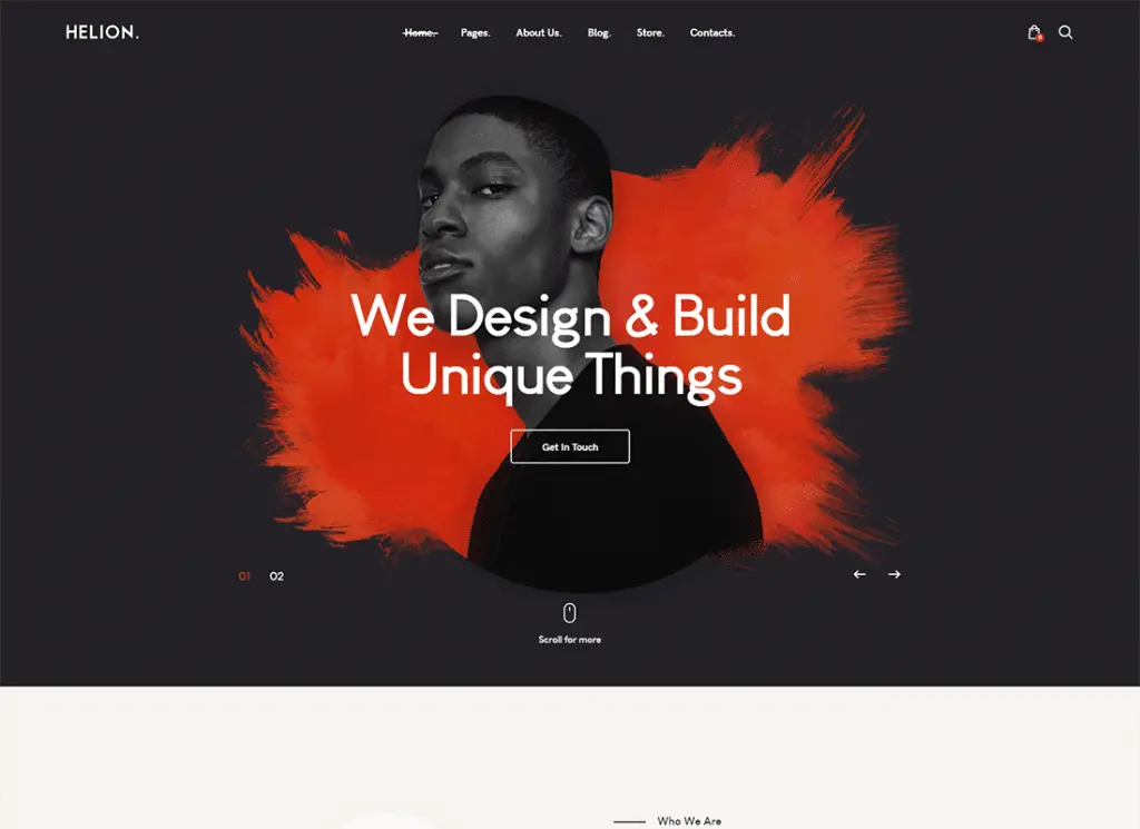 Helion | Persönliches kreatives Portfolio WordPress Theme + Store