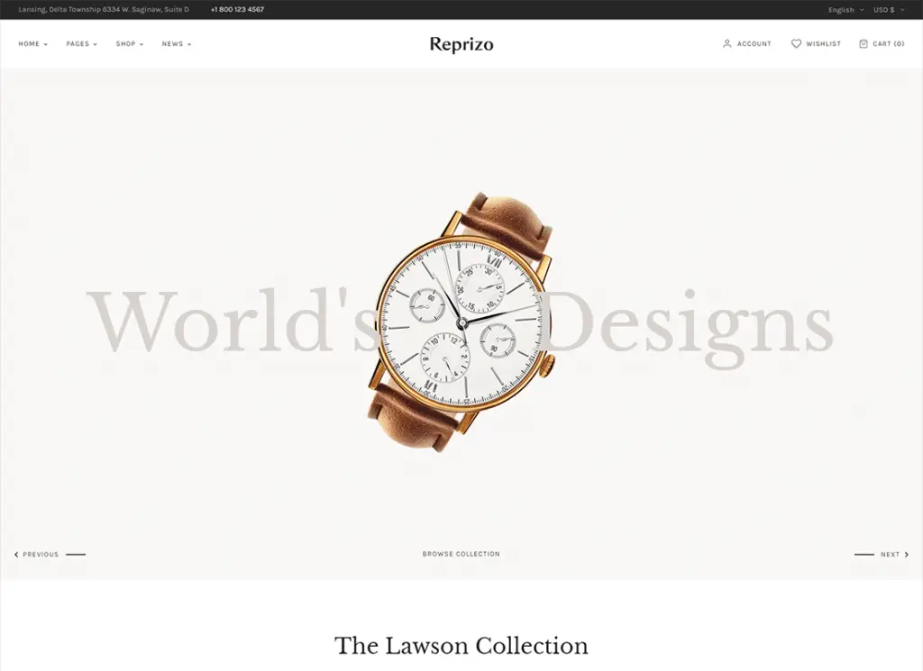 Reprise | WordPress-Theme für den Schmuck- und Uhrenshop