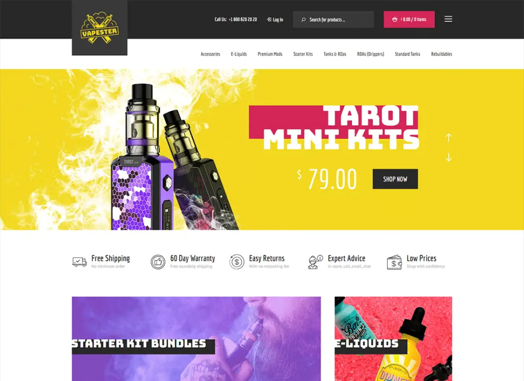 Dampfer | Creative Cigarette Store & Vape Shop WooCommerce-Theme