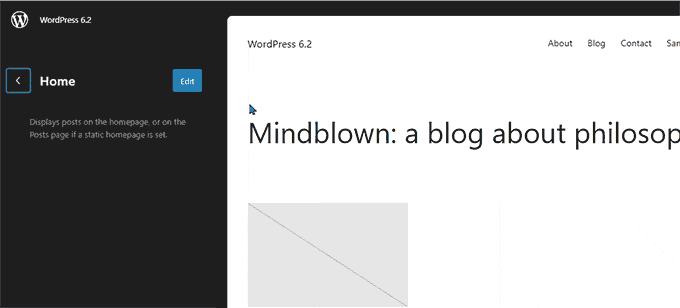 التنقل في محرر الموقع Site editor navigation