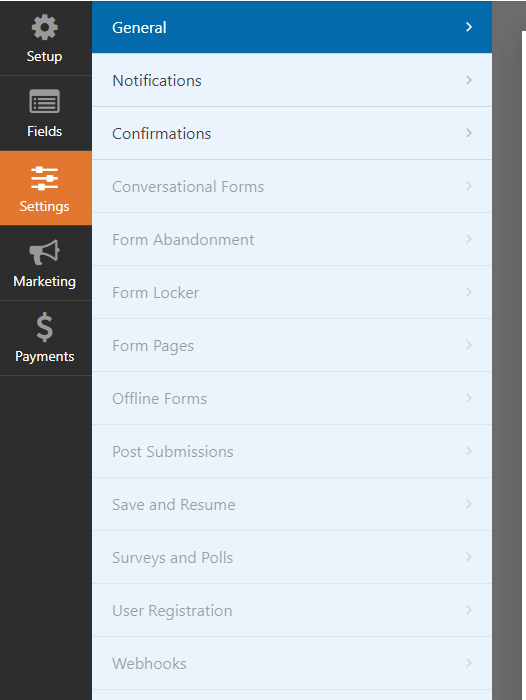 WPForms form managment
