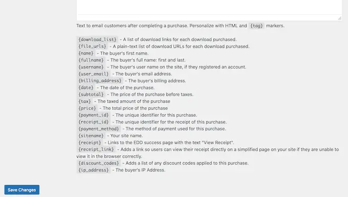 Easy Digital Download'ın koşullu e-posta ayarları Easy Digital Download's conditional email settings