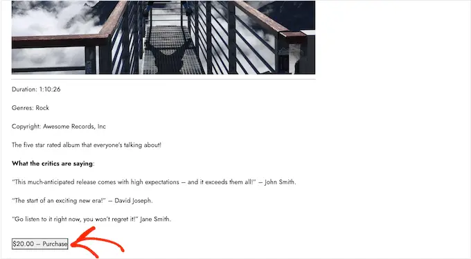 WordPress web sitenizde bir müzik satın alımını test etme Testing a music purchase on your WordPress website