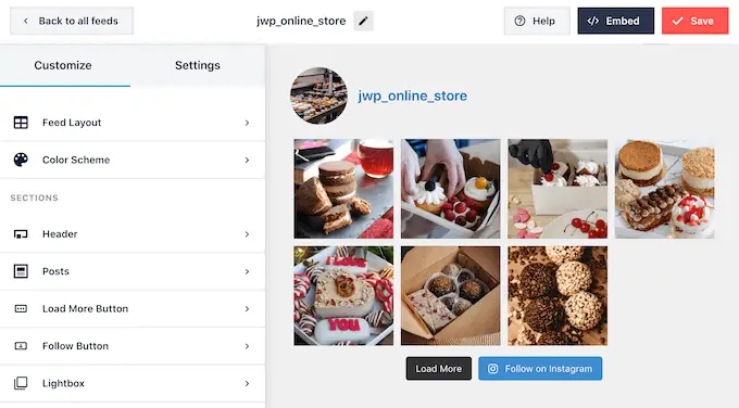 Smash Balon'un Instagram yayın düzenleyicisi Smash Balloon's Instagram feed editor