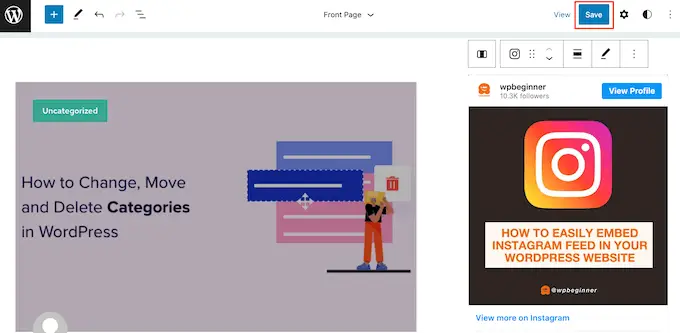 Blok özellikli bir kenar çubuğuna belirli bir Instagram gönderisi ekleme Adding a specific Instagram post to a block-enabled sidebar