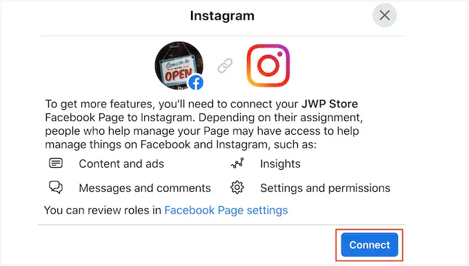 Instagram ve Facebook'u birbirine bağlama Linking Instagram and Facebook