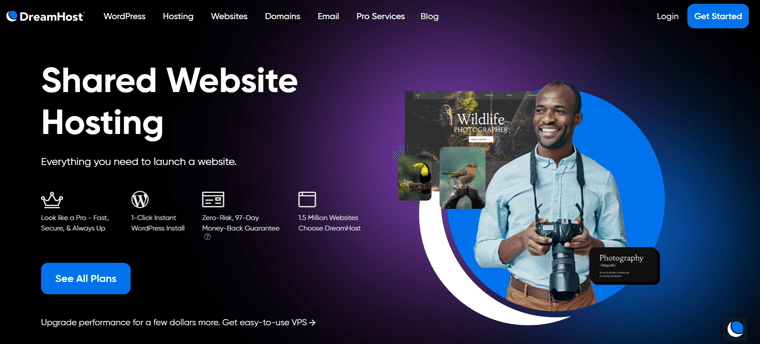 Hébergement Web partagé DreamHost pour les organisations à but non lucratif