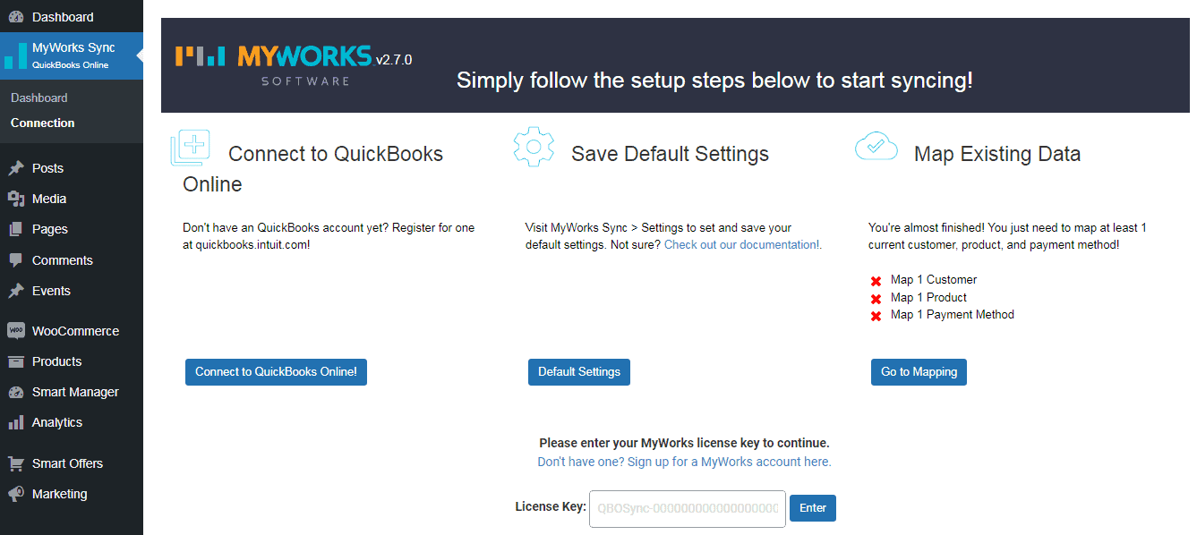Połączenie WooCommerce Quickbooks