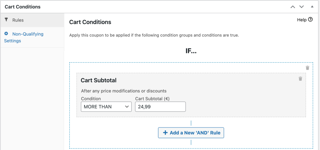 Cart Conditions