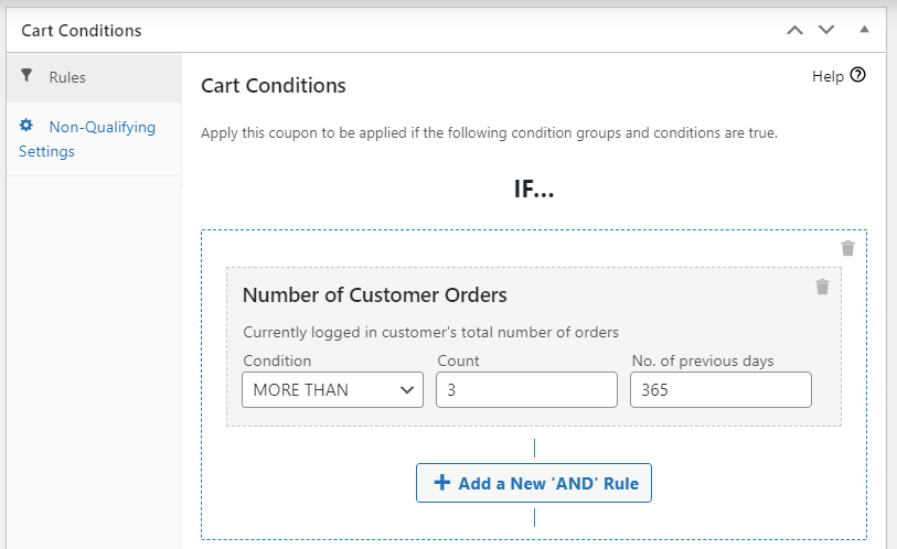 cart-condition-bogo-deal - كوبونات متقدمة Cart condition rules.