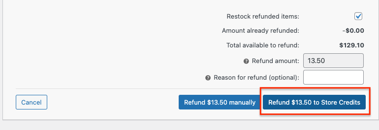 store-credit9-2 - 高级优惠券 The Refund Store Credit is found on the Edit Order page