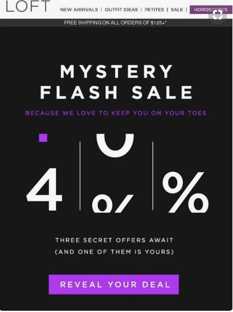 loft-1 - 高级优惠券 Flash Sale Examples (click to zoom)