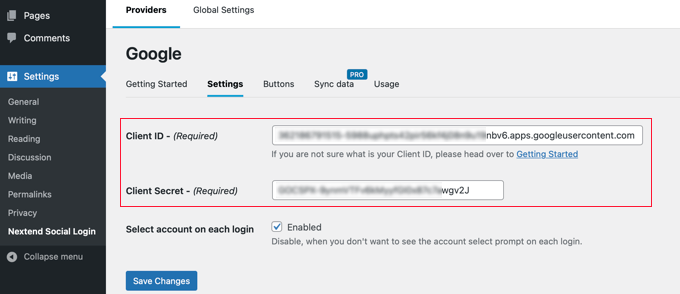 WordPress 15'te Tek Tıklamayla Google Girişini Etkinleştirme Including Google Keys in Your Plugin