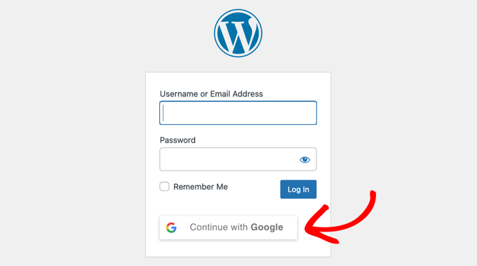 WordPress login with Google