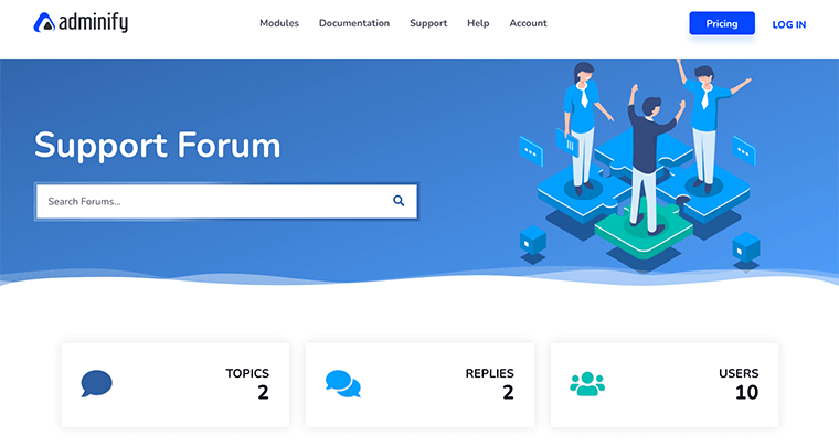 WP Adminify Forum di supporto