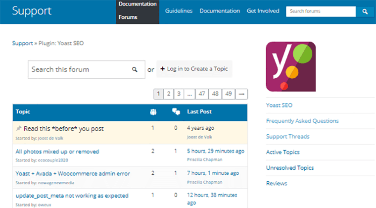 Поддержка плагина Yoast SEO для WordPress