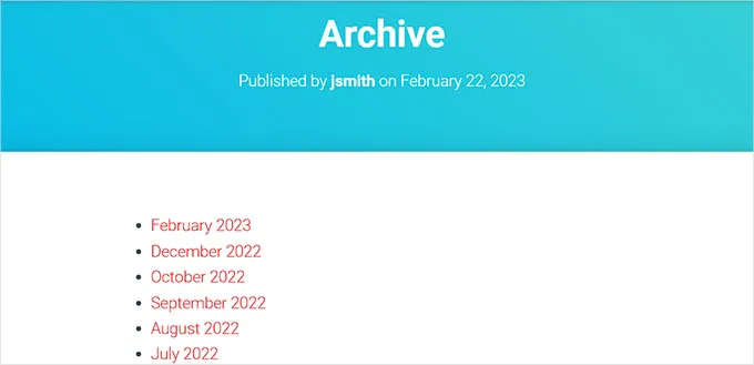 Compact Archives example