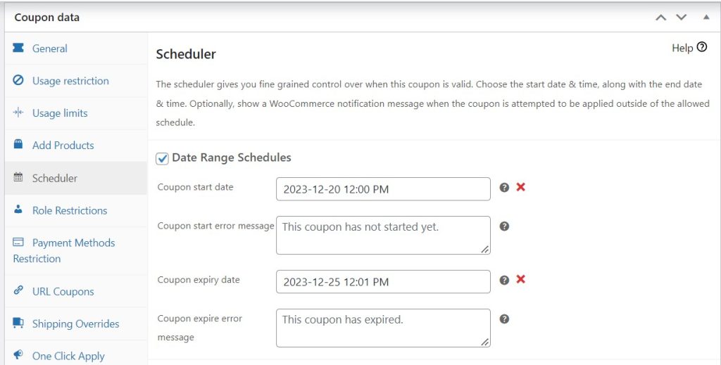 kupon planlayıcı - Gelişmiş Kuponlar Coupon scheduler for seasonal promotions