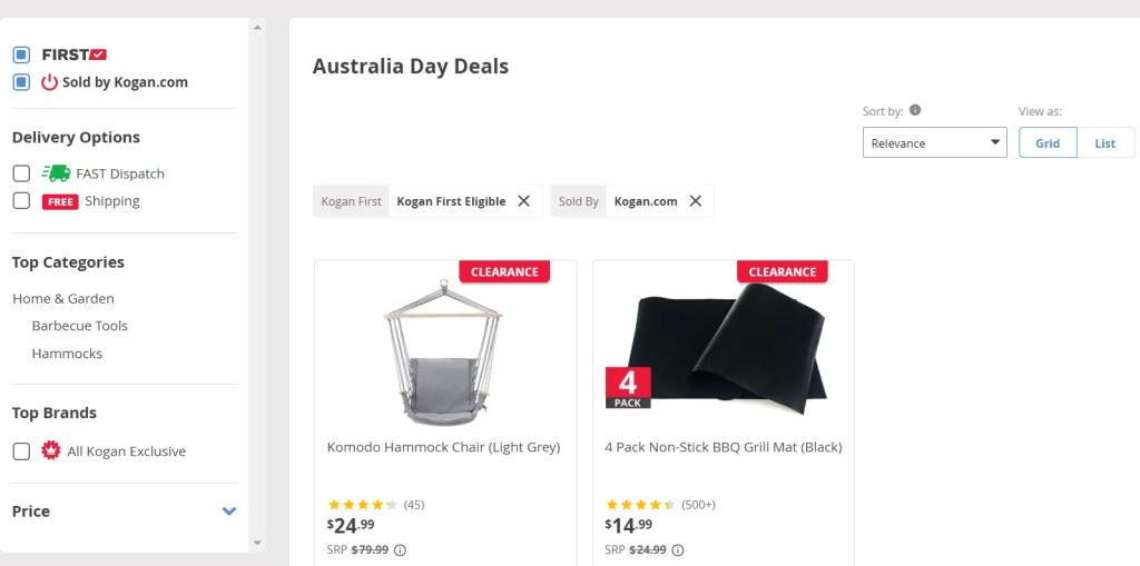 australia-day-sale - Gelişmiş Kuponlar An example of seasonal promotions for Australia Day