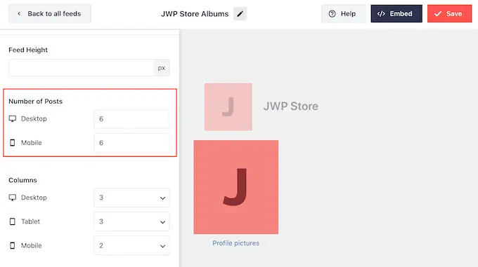 Mengubah tampilan album Facebook tersemat Anda di perangkat seluler Changing how your embedded Facebook albums appear on mobile devices