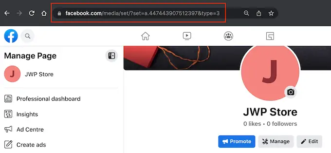 Mendapatkan ID album Facebook Getting the ID of a Facebook album