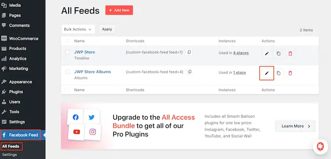 Menyesuaikan umpan album Facebook Anda Customizing your Facebook albums feed