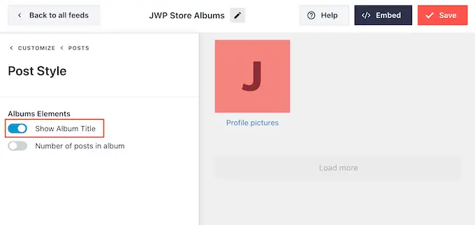 Menampilkan judul album di umpan Facebook WordPress Anda Showing the album title in your WordPress Facebook feed