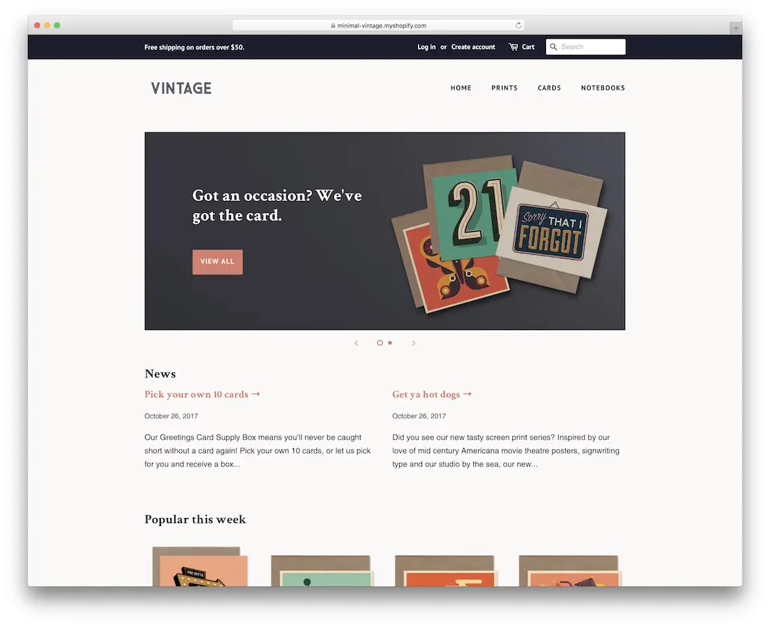 ธีม shopify ที่เรียบง่ายน้อยที่สุด