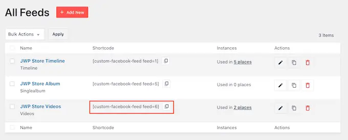 Abrufen des Codes für einen Facebook-Video-Feed Getting the code for a Facebook video feed