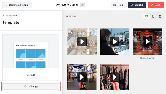 Ändern des Facebook-Video-Feed-Layouts Changing the Facebook video feed layout