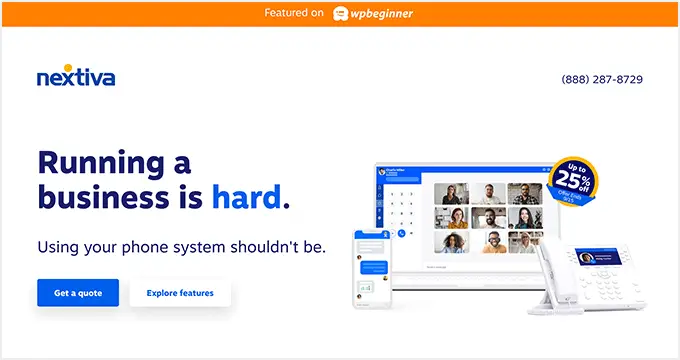 Le code promo Nextiva a été appliqué automatiquement The Nextiva coupon code has been automatically applied