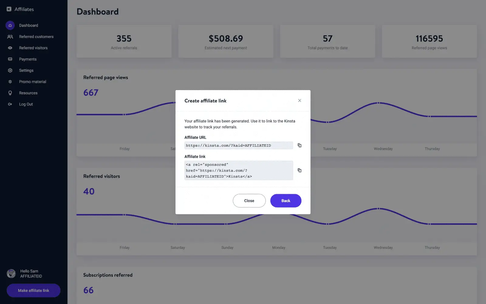Bağlantı ve para oluşturma Generating links and money