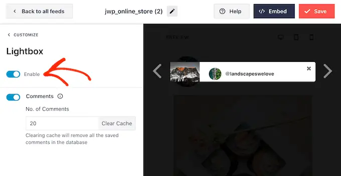 Como habilitar ou desabilitar o pop-up lightbox do Instagram How to enable or disable the Instagram lightbox popup