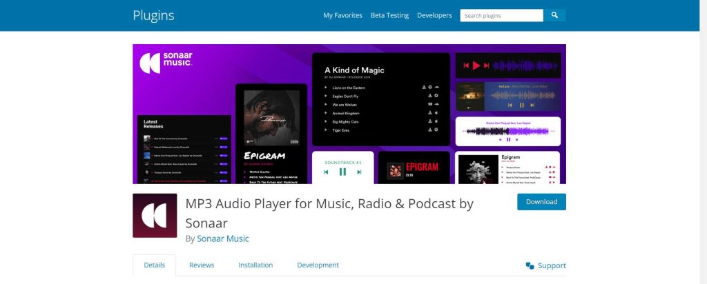 Lettore audio P3 di Sonaar