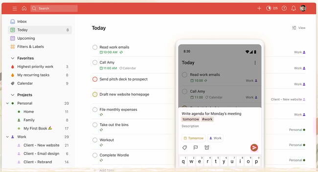أفضل تطبيقات الإنتاجية: Todoist