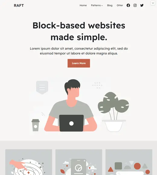 Raft WordPress Teması Demosu