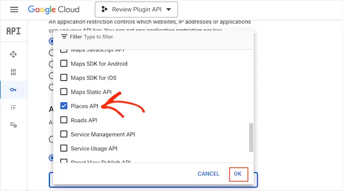 Tworzenie ograniczonego klucza Google API Creating a restricted Google API key
