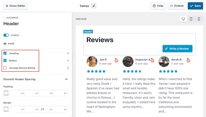 Usuwanie treści z kanału Google, Facebook lub Yelp Removing content from a Google, Facebook, or Yelp feed