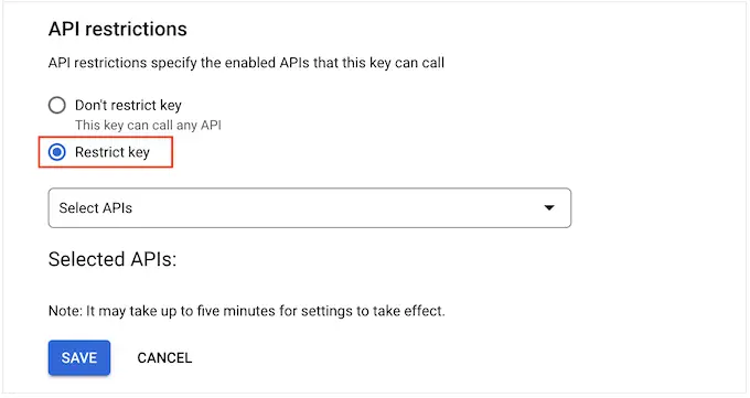 Dodawanie ograniczeń do klucza Google API Adding restrictions to a Google API key