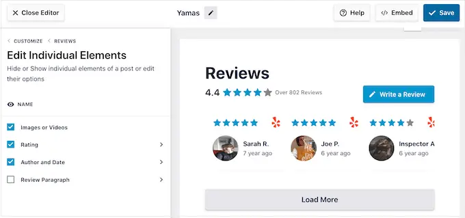 Dostosowywanie treści w kanale opinii Customizing the content in a review feed