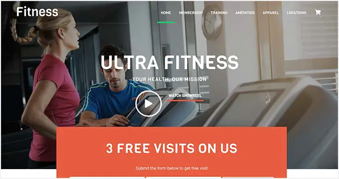 Ultrasprawność Ultra fitness theme for WordPress
