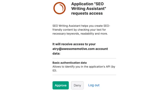 Dar permiso para que WordPress use su inicio de sesión de Semrush Give Permission for WordPress to Use Your Semrush Login