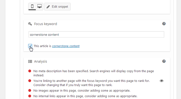 Yoast SEO — zawartość podstawowa