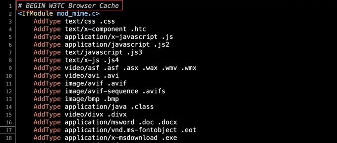 Exemple de marqueurs de plugin dans .htaccess Example of Plugin Markers in .htaccess