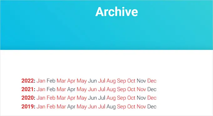 Previzualizarea arhivelor Archives preview